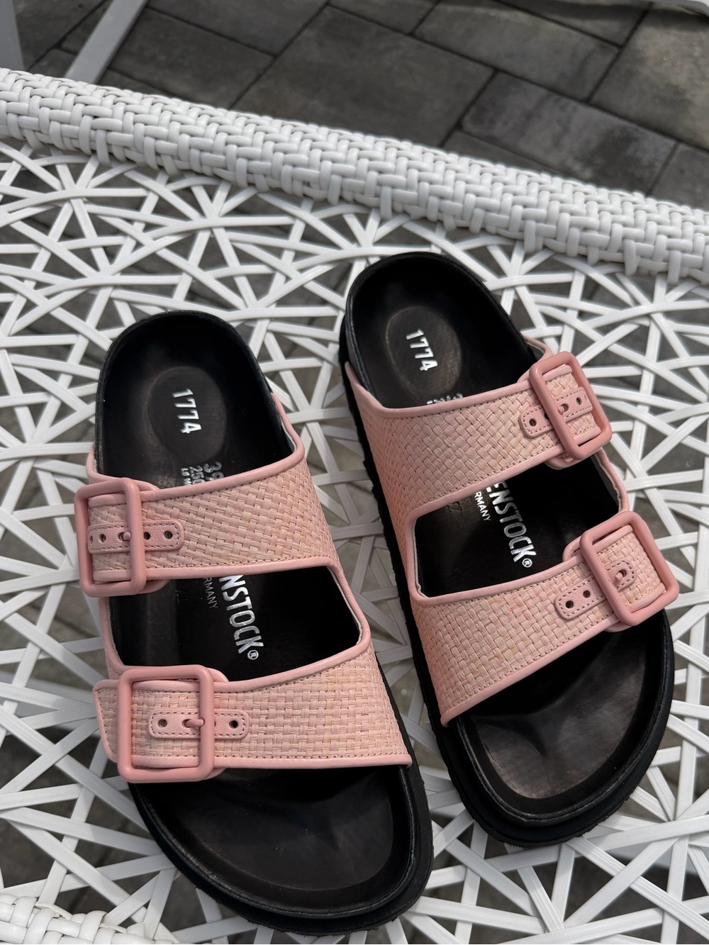 Birkenstock Kids Two-Strap Pink Sandals with Buckles